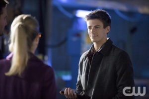 Grant Gustin as Barry Allen in a forthcoming episode of Arrow.